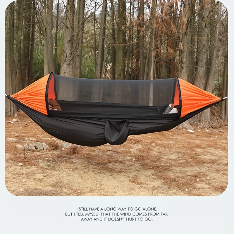 Anti-mosquito Net Hammock Outdoor Anti-rollover Double Household Camping Artifact Hanging Chair Adults Kids Camping Rocking Bed