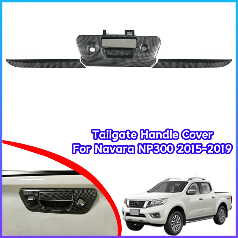 

Abs Carbon Color Tailgate Molding Trim for Nissan Navara Np300 2015-2019 Pickup Rear Tailgate Decoration Exterior Accessories