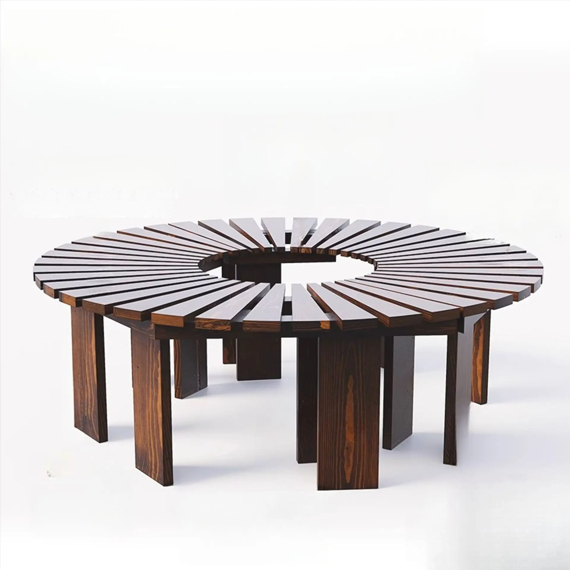

Outdoor tree garden stool preservative wood park chair tree pool outdoor leisure seat courtyard bench garden round long