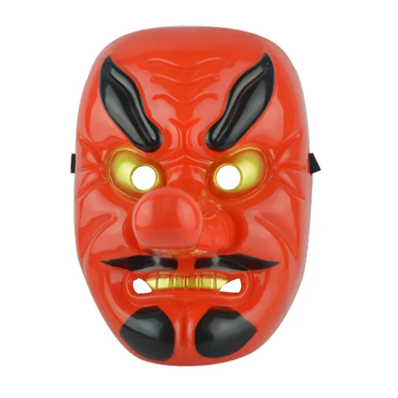 Japanese Tengu Long Nose Mask Buddhist Prajna Samurai Red Plastic Warrior Mask