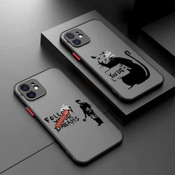Graffiti Artist Banksy Phone Case For iPhone 15 14 13 12 11 Pro Max X XR XSMax 7 8 Plus Matte Transparent Back Cover