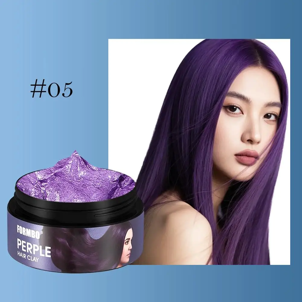 

6 Color DIY Hair Dyed Mud Gentle Irritating Long-lasting Hair Styling Mud Temporary Hair Color Cream For Women Men E4C4