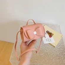 Party Cute Bowknot Crossbody Bag Trendy PU Material Single Shoulder Bag Small Size Cartoon Design Square Bag Women