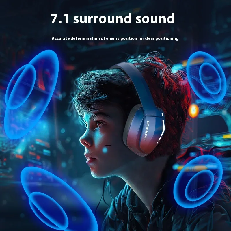 PHOINIKAS Q8 Wired Gaming Headset Hot Selling New Product Luminous Stereo Noise Cancelling with Microphone Gaming Headset