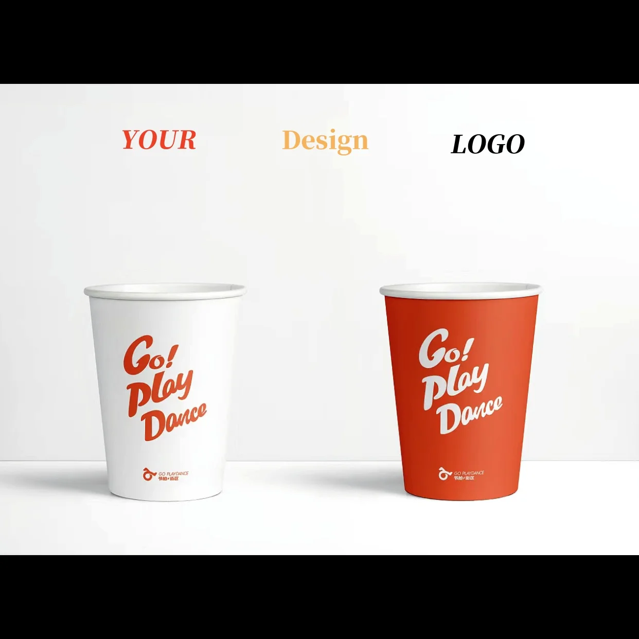 Multi-Style Printed Paper Cup, One-Time Environmental Protection, Office Home Out, Cold and Hot Drink, Logo Cup Customization