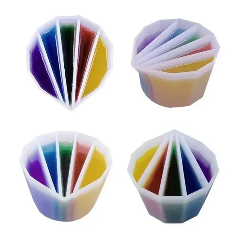 Epoxy Resin Silicone Distributing Cup Toning Cup Mixed Color Cup Pouring Divided Cup Fluid Art Acrylic Paint Resin Measuring