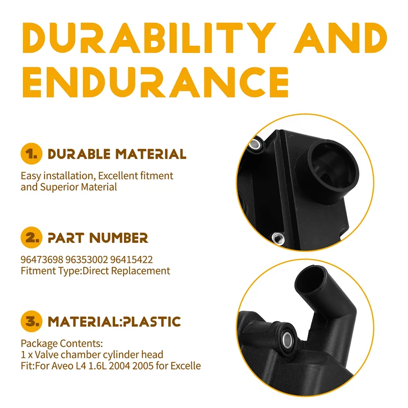 

L10A 96473698 Engine Valve Chamber Cylinder Head Cover For Aveo L4 1.6L 04-05 For Buick Excelle 96353002 96415422
