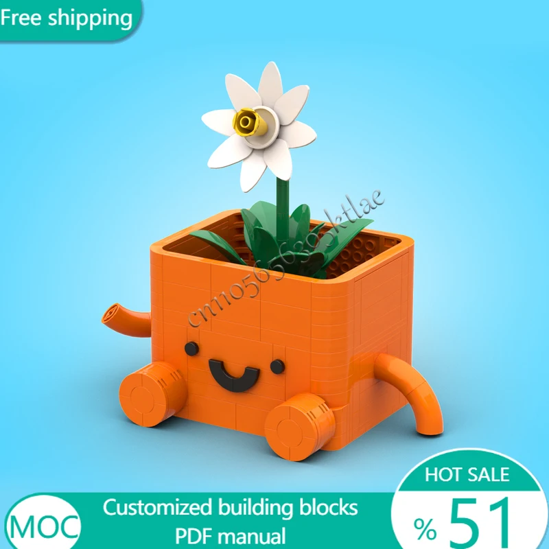 431 pezzi fiori grande pianta felice MOC personalizza tecnologia di progettazione di blocchi modulari mattoni regalo creativo del giocattolo del festival fai da te