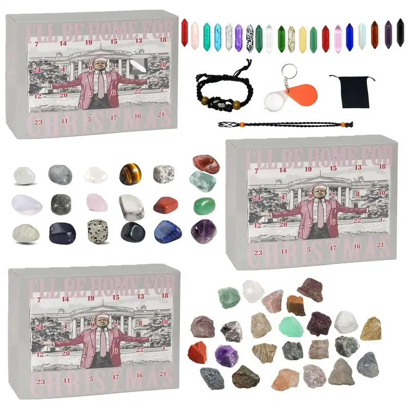 Advent Gemstone Calendar 2024 24 Gemstones To Open Each Day Calendar Complete Rock Collection Featuring Natural Gemstones Stones