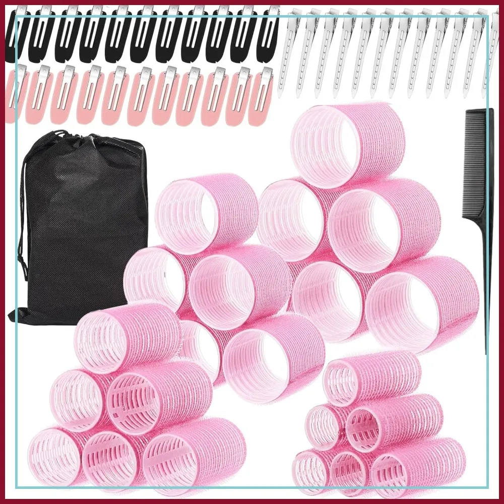 

Набор из 60 безнагревных бигуди для волос с 4 размерами и 34 зажимами для самостоятельной укладки