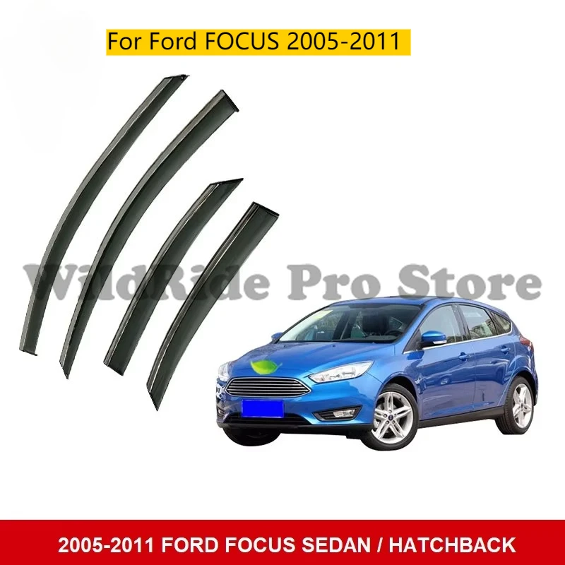 

CAR WINDOW VISOR WIND DEFLECTOR WEATHER SHIELD SUN VISOR RAIN GUARD SIDE DOOR VENT DEFLECTORS for Ford FOCUS 2005-2011 Auto Part