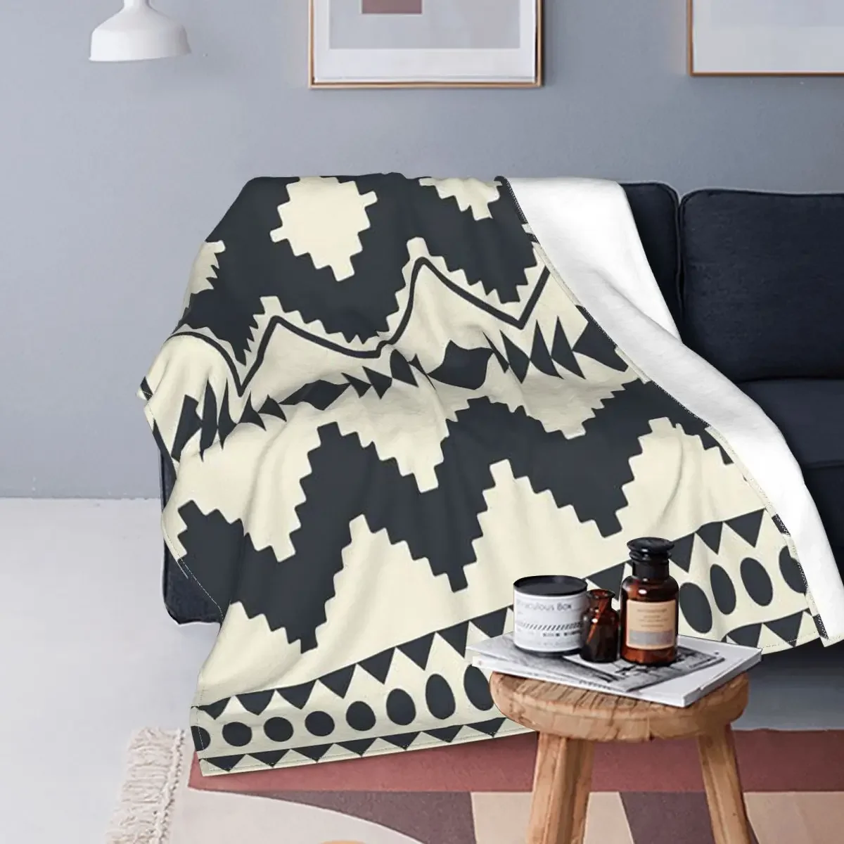 

Ethnic Bohemian Baby Blanket Sofa Cover Coral Fleece Plush Printed Geometric Multifunction Babe Carpets For Home Couch Bedspread
