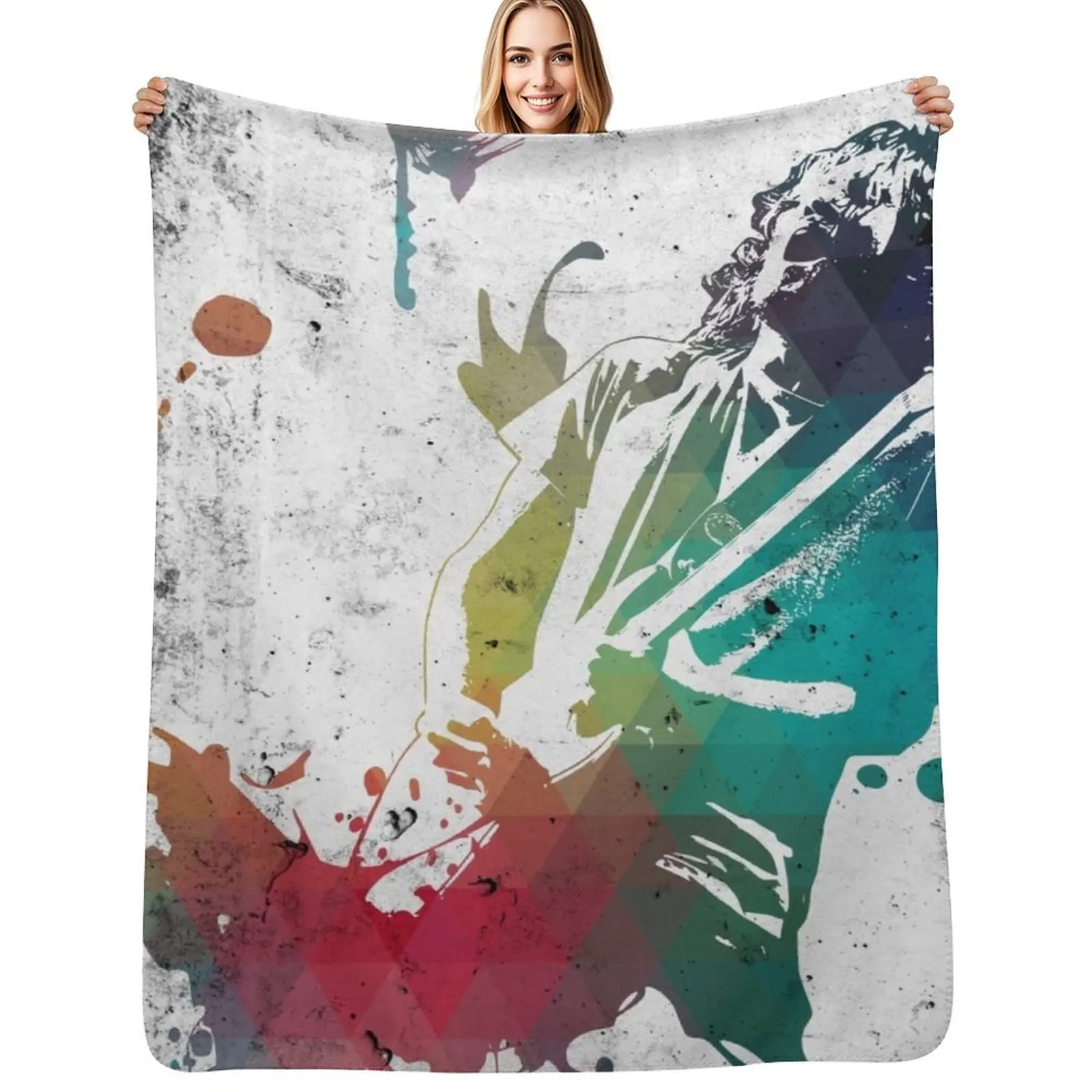 

Ink Frusciante Throw Blanket Warm Flannel Blanket for Couch Chair Bedroom