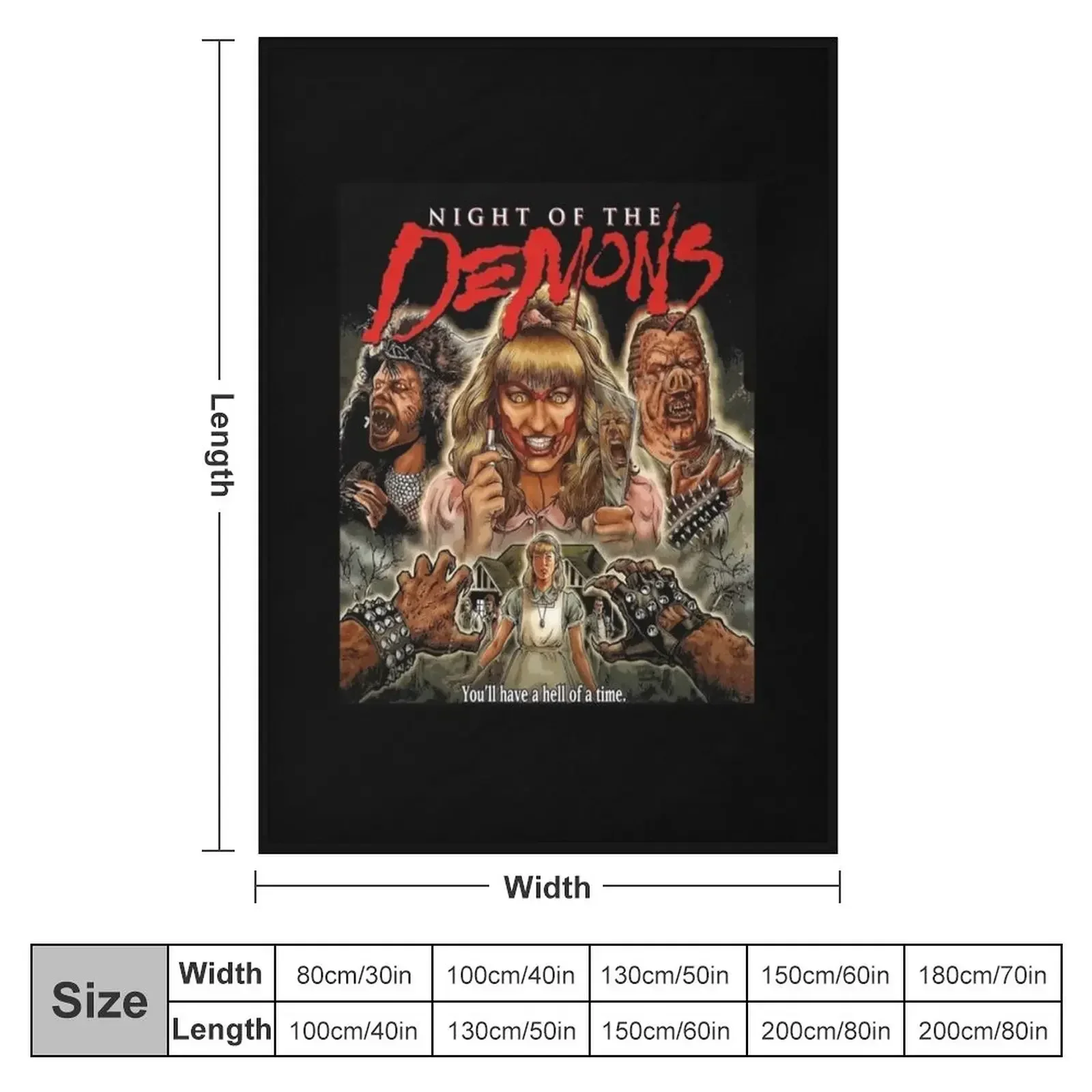 Night of The Demons Throw Blanket Kid'S cosplay anime Decoratives Blankets