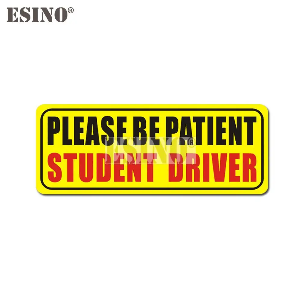 Car Styling Please Be Patient Student Driver Decorative Adhesive PVC Waterproof Sticker Car Whole Body Glass Vinyl Decal