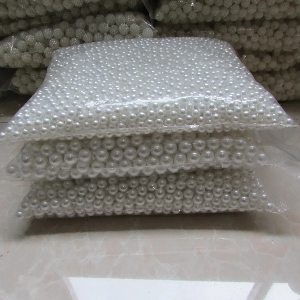 White Not Have Hole Pearl Hair Accessories Diy High Imitation Pearls Wholesale DIY Phone Beauty Essential 2mm-20mm 500g