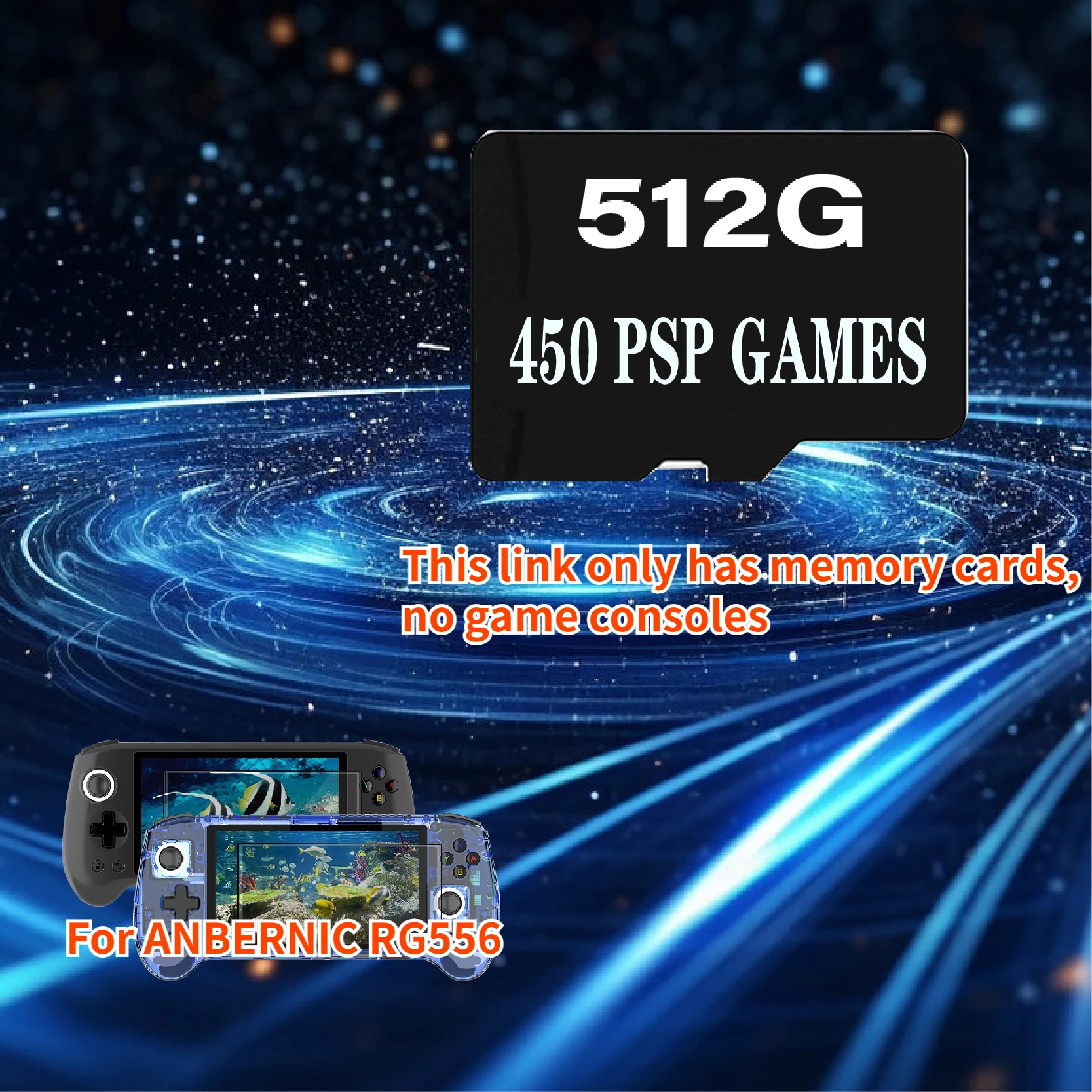 FOR ANBERNIC RG556 Handheld Game Console Memory Card SD Card TF Card 61000 Games PS2 512G 256G 128G  Micro TF PSP Games