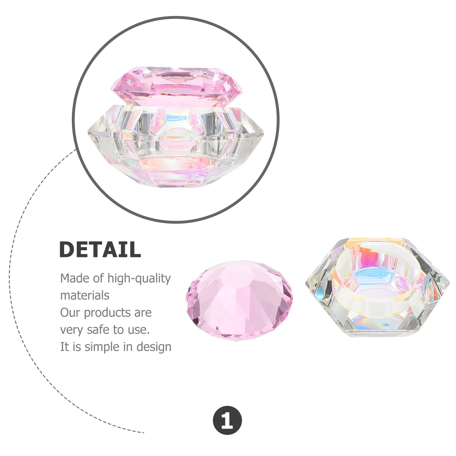 Kristall Lotus Nail art Tasse Schüssel Glas Behälter Für Acryl Flüssigkeit Pulver Maniküre Werkzeug Kit Gericht Nail art Liefert