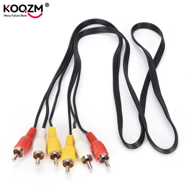 3 RCA Male to 3 RCA Male Composite Audio Video AV Cable Plug