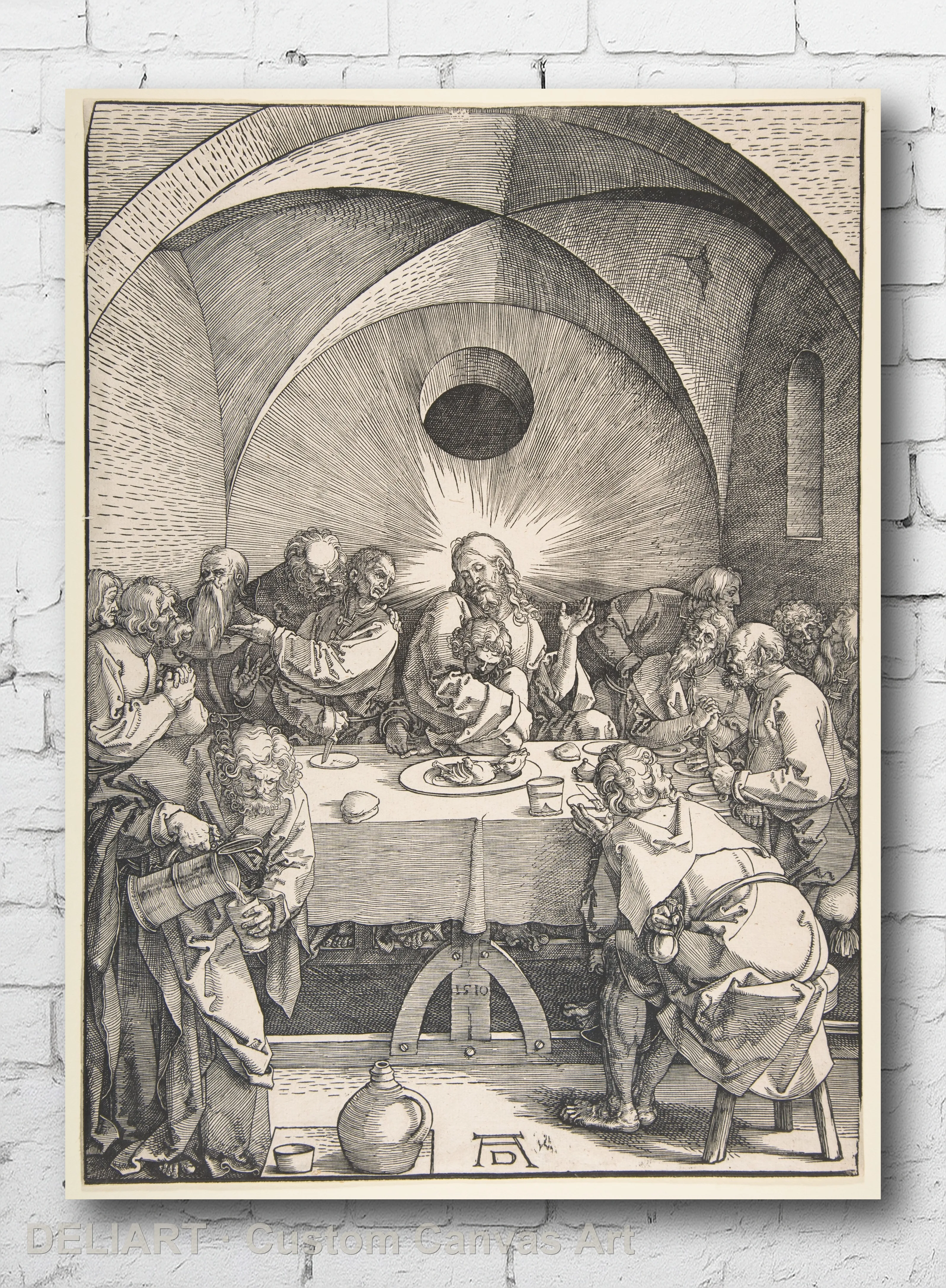 The Last Supper by Albrecht Dürer - Fine Art Canvas Wall Art Poster Print Vintage Home Decor Unframed