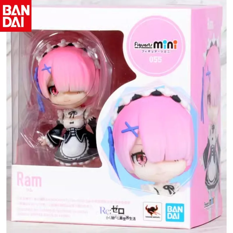 

Genuine New BANDAI Living In A Different World From Scratch Ram Anime Figures Japanese Anime Active Joint Kids Brinquedos