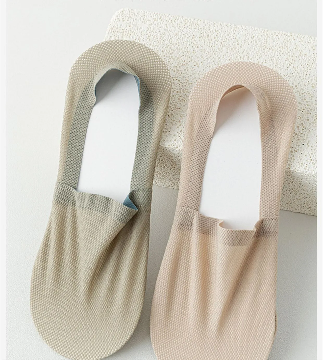 Man Breathable Invisible No Show Male Ice Silk Ankle Sock Slippers Summer Hollow Out Mesh Thin Anti-slip Low Cut Boat Socks