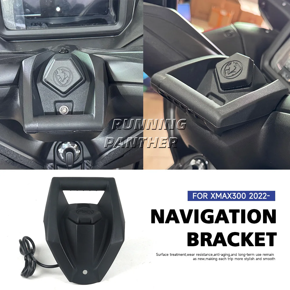 

GPS Bracket For YAMAHA XMAX 300 X-MAX 300 2022- Motorcycle Navigation Bracket Phone Bracket Suitable Car USB Interface