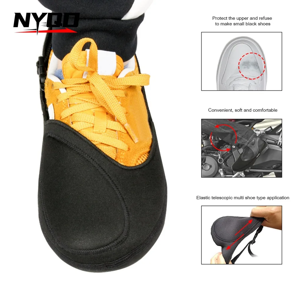 Shoes Shifter Protector Anti-slip Waterproof Black Easy-installing Motorcycle Toe Protector Gear