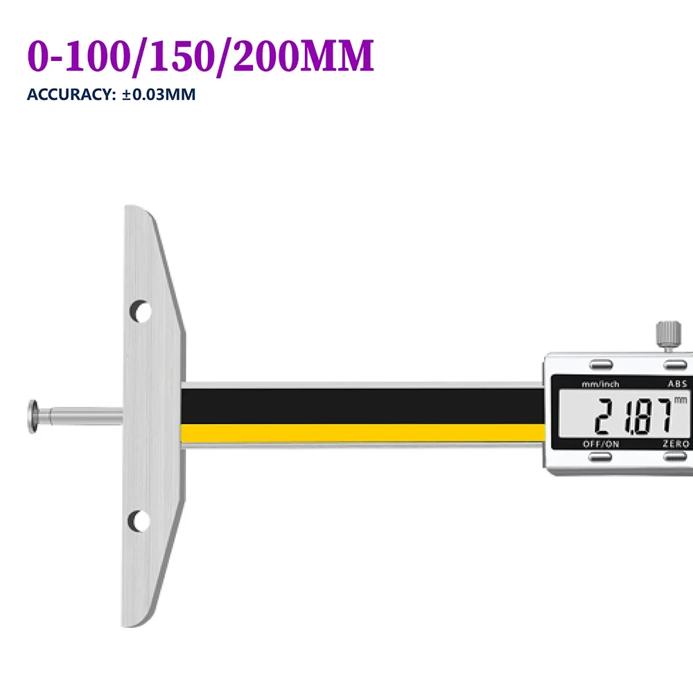 Disc Thin Rod Digital Display Depth Ruler 0-85mm 0-150mm Accuracy 0.02mm Accurate Measurement Of Hole Depth Metric Conversion