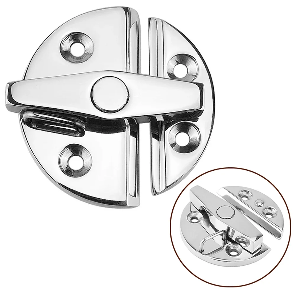 

180° Marine Cabinet Lock 316 Stainless Steel Round Boat Door Catch Latch Marine Hardware Accessories
