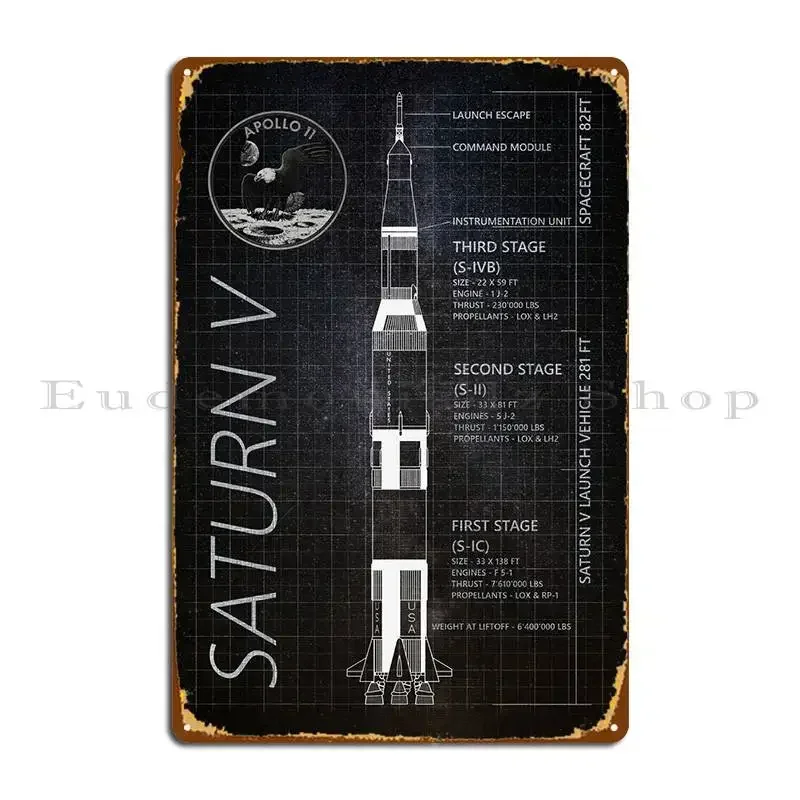 

Сатурн V Металлическая табличка Таблички Забавный дизайн Кино Дизайнер Оловянная вывеска Плакат