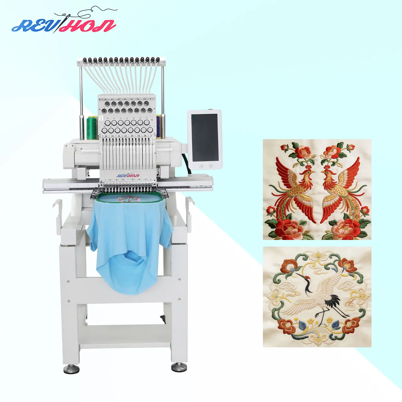 Revhon Single Head 600*400MM Computerized Automatic Cap High Quality  Embroidery Machine