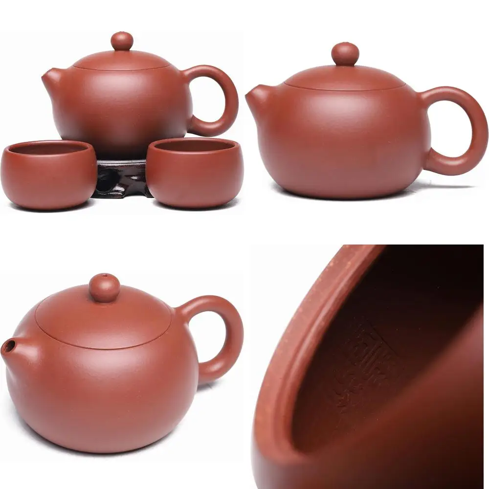 

Набор чайников из китайской глины ручной работы, емкость 7,8 унций со встроенным фильтром, идеально подходит для заваривания чая кунг-фу
