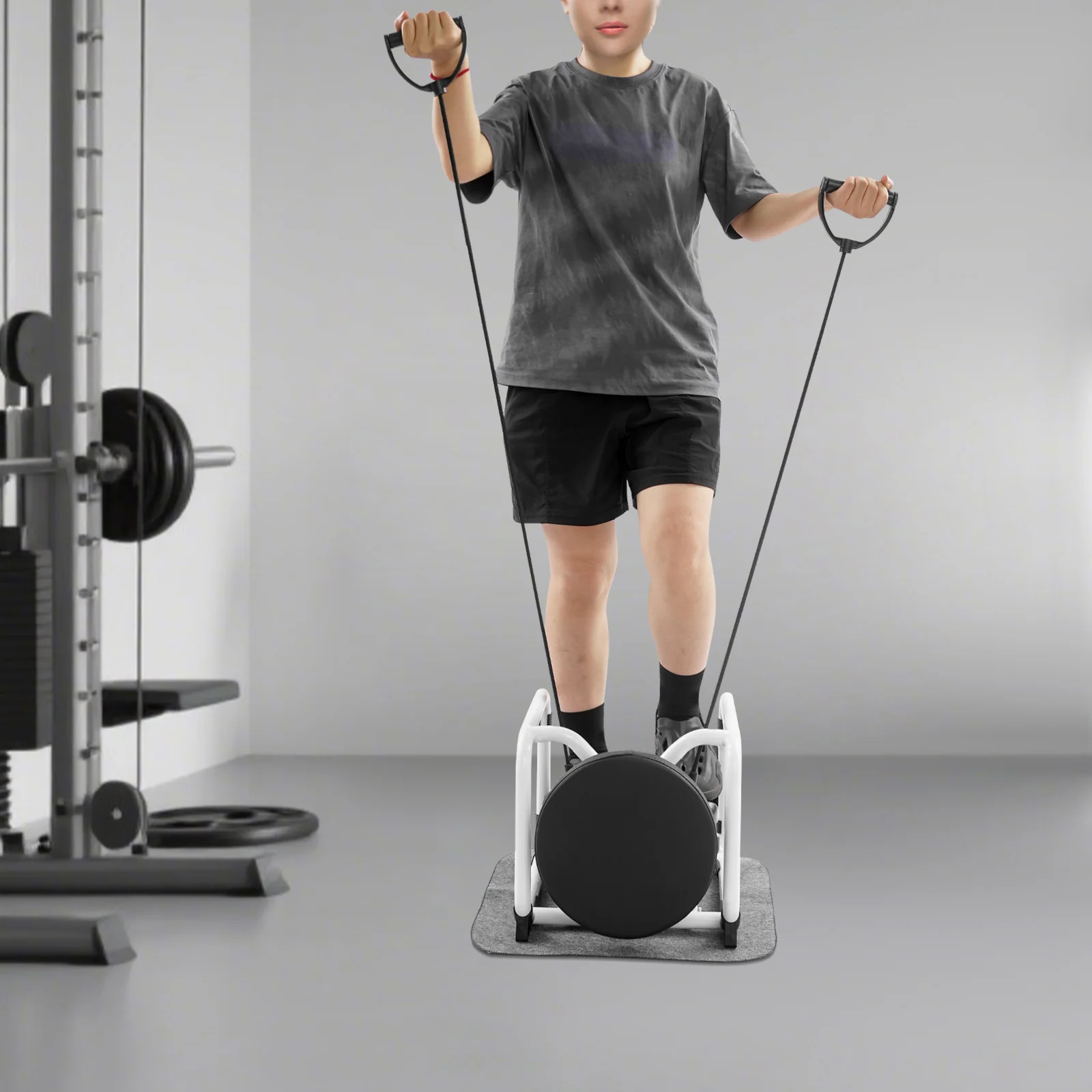 

Portable Stepper Multi-function Twist Stepper with 360° Rotating Seat Home Fitness Equipment Mini Sport Stepper