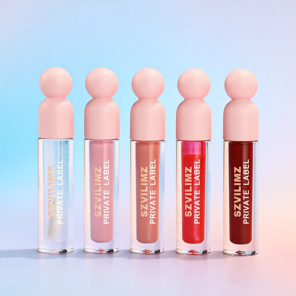 6ml Private Label Lipgloss Custom Logo Waterproof Non-stick Glaze Moist Velvet Matte Long-lasting Non-fad Gloss Pigment Makeup