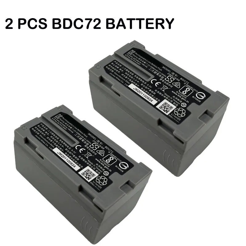 2PCS BDC72 Battery FOR Topcon GM-52 Total Station 7.2V Soki BDC72 5986mAh LI-ION Battery PACK