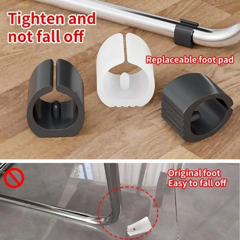  40Pcs NonSlip Chair Leg Tip Protectors Plastic Floor Glides Tubing Caps Cover Chair Leg Tip Protectors Tube Clamp