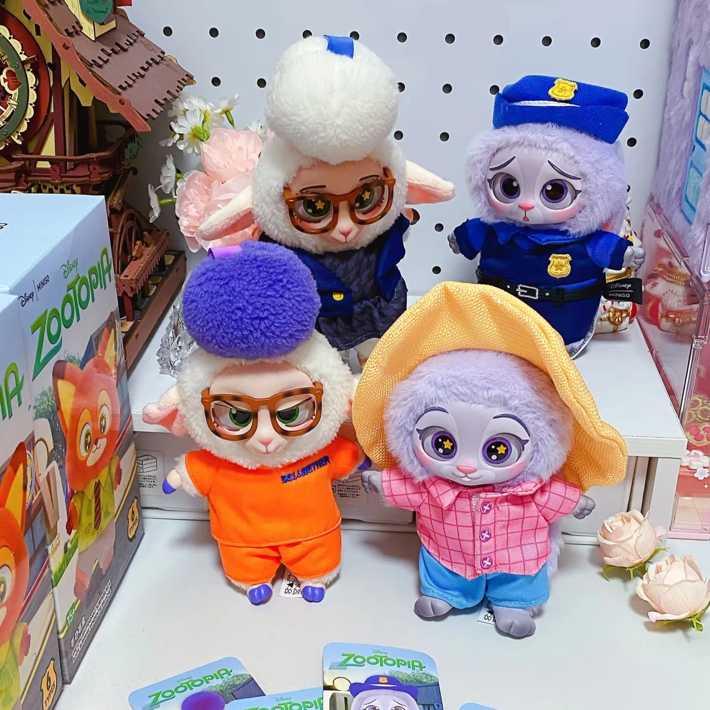 ديزني زوتوبيا صندوق أعمى نيك جودي دمية الفينيل العصرية مفاجأة لعبة لطيف على ظهره قلادة هدية عيد ميلاد للأطفال