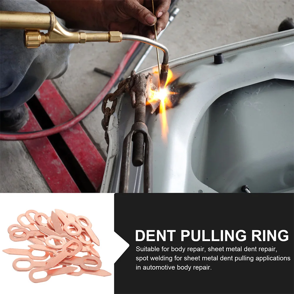 

200Pcs Dent Pulling Ring Automotive Spot Welder Dent Puller Lifter Panel Pulling Washer for Car Body Repair Sheet Metal Tools