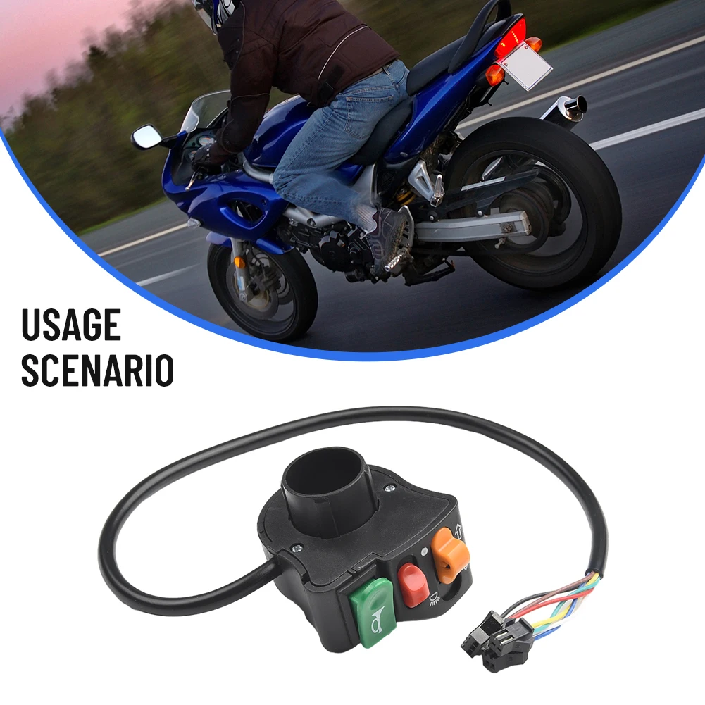 Turn Signal Switch Motorcycle Multi-Function PC&ABS Plastic Durable Handlebar Headlight Horn Horn ON-OFF Switch