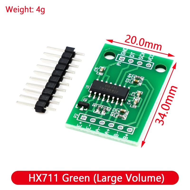 HX711 AD Module Body Load Cell Weighing Sensor Pressure Sensor+4Pcs 50kg Human Scale Load Cell Weight Sensors+Measurement Tools