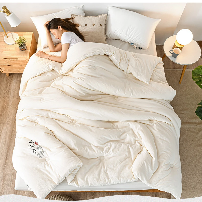 High Quality Warm Winter Quilt Cover Soft Comforter Cotton Duvets Four Season Single Double Size Bed Blanket Air Conditioner