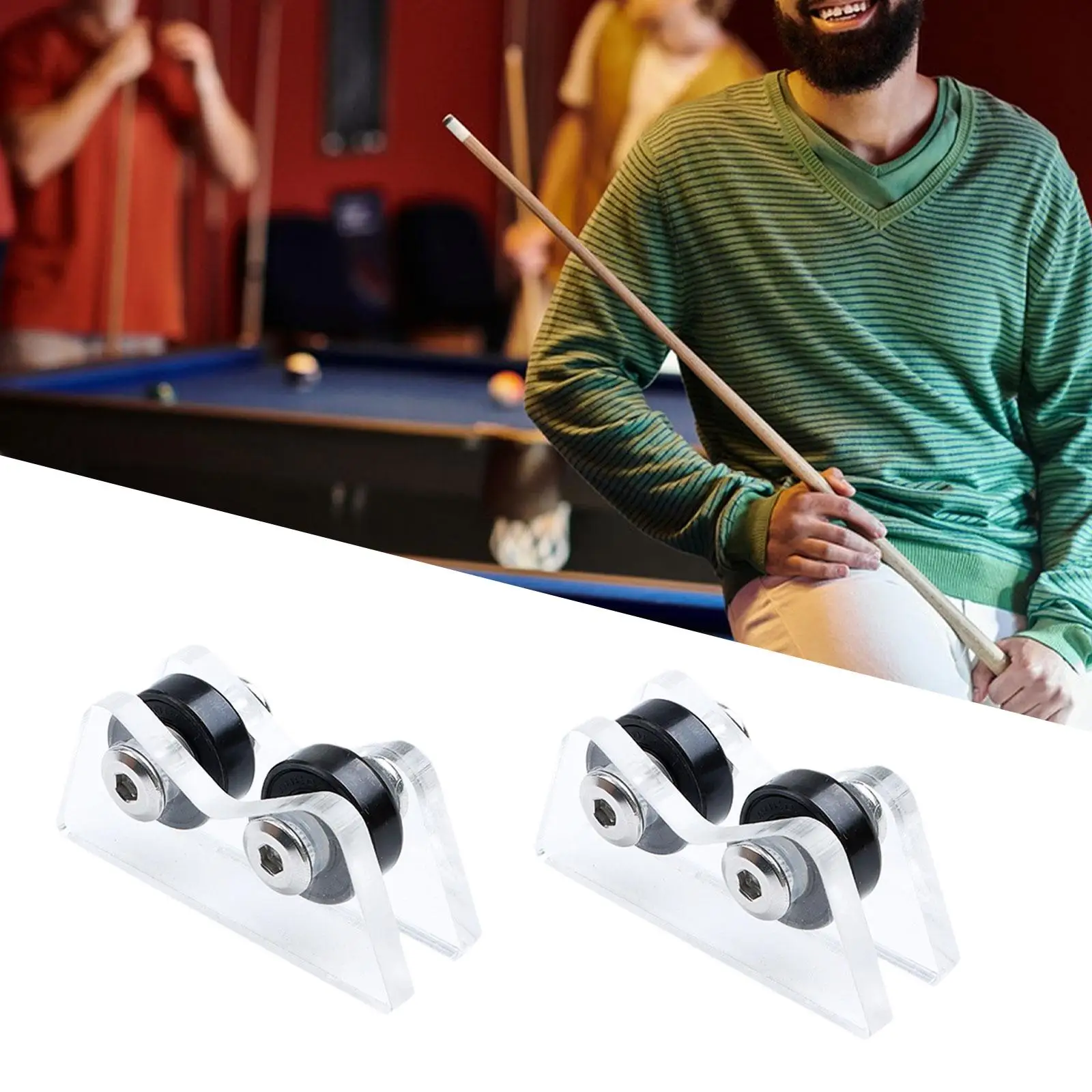 2Pcs Geradheit Checker Pool Queue Club Roller Inspizieren Tool Bar Club Hause Erkennung Billard Queue Roller Geradheit Detektor