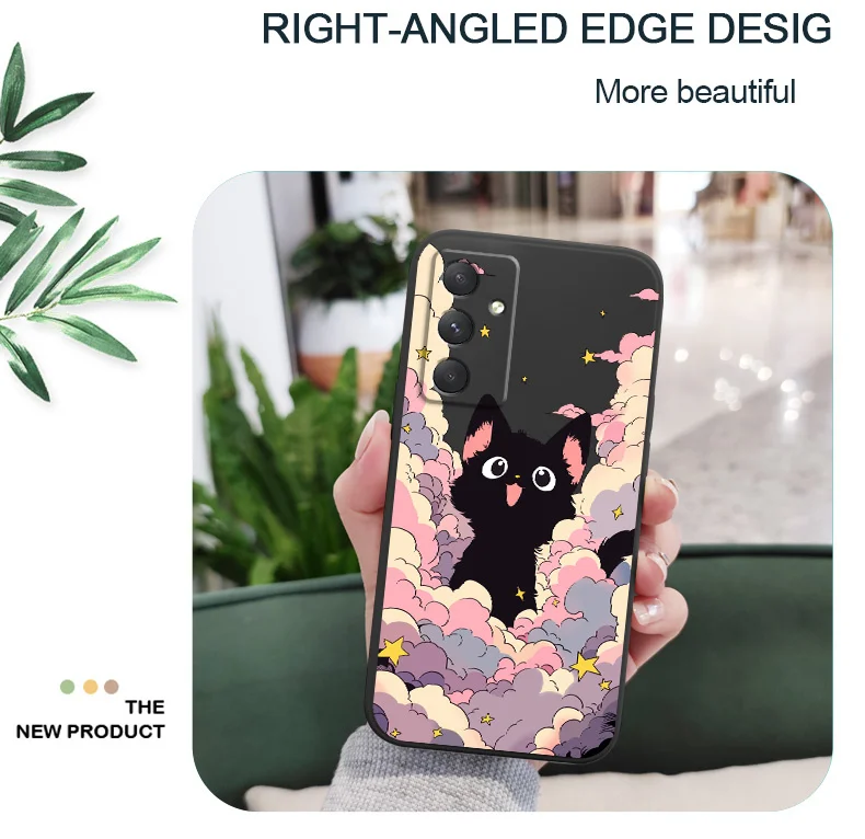 Wolke Bunte Katze Telefon Fall Für Samsung Galaxy A17 A56 A55 A35 A25 A15 A05 A05S A54 A34 A24 A14 A04 A04S A04E 4G 5G Abdeckung – Detail 6
