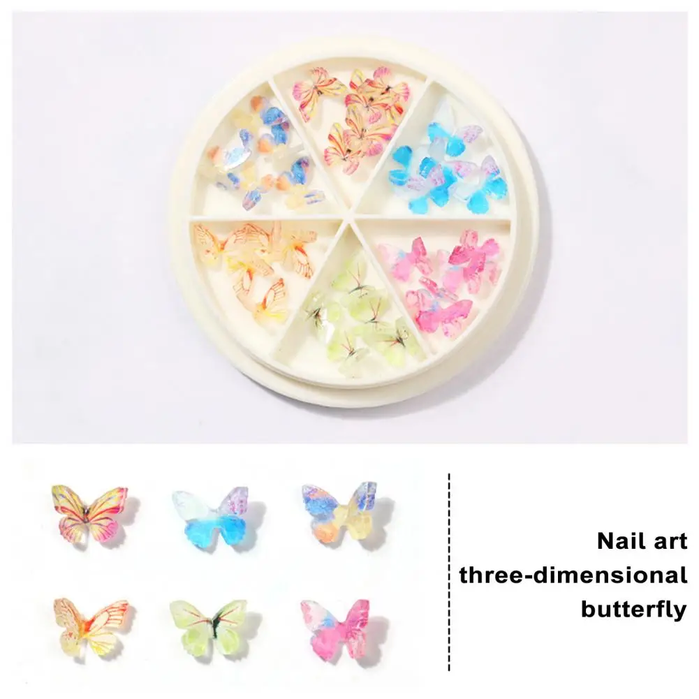 Nail Art Tools Supplies Resin Butterfly Nail Charms Diy Craft Project Accessories for Manicure Jewelry Phone Case Decorations