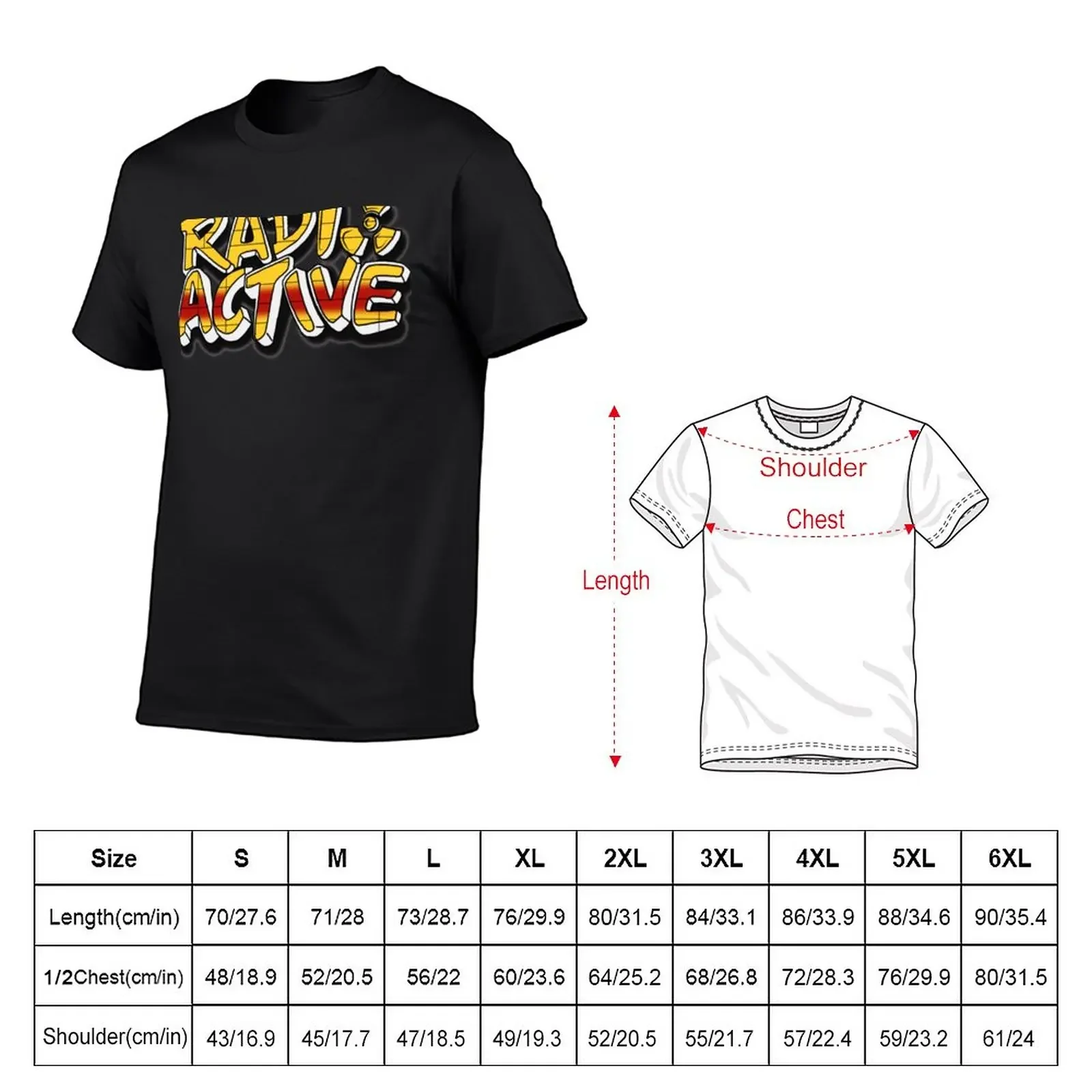 New Radio Active Baseball ? Sleeve T-Shirt Short sleeve tee Short t-shirt boys t shirts t shirts for men pack