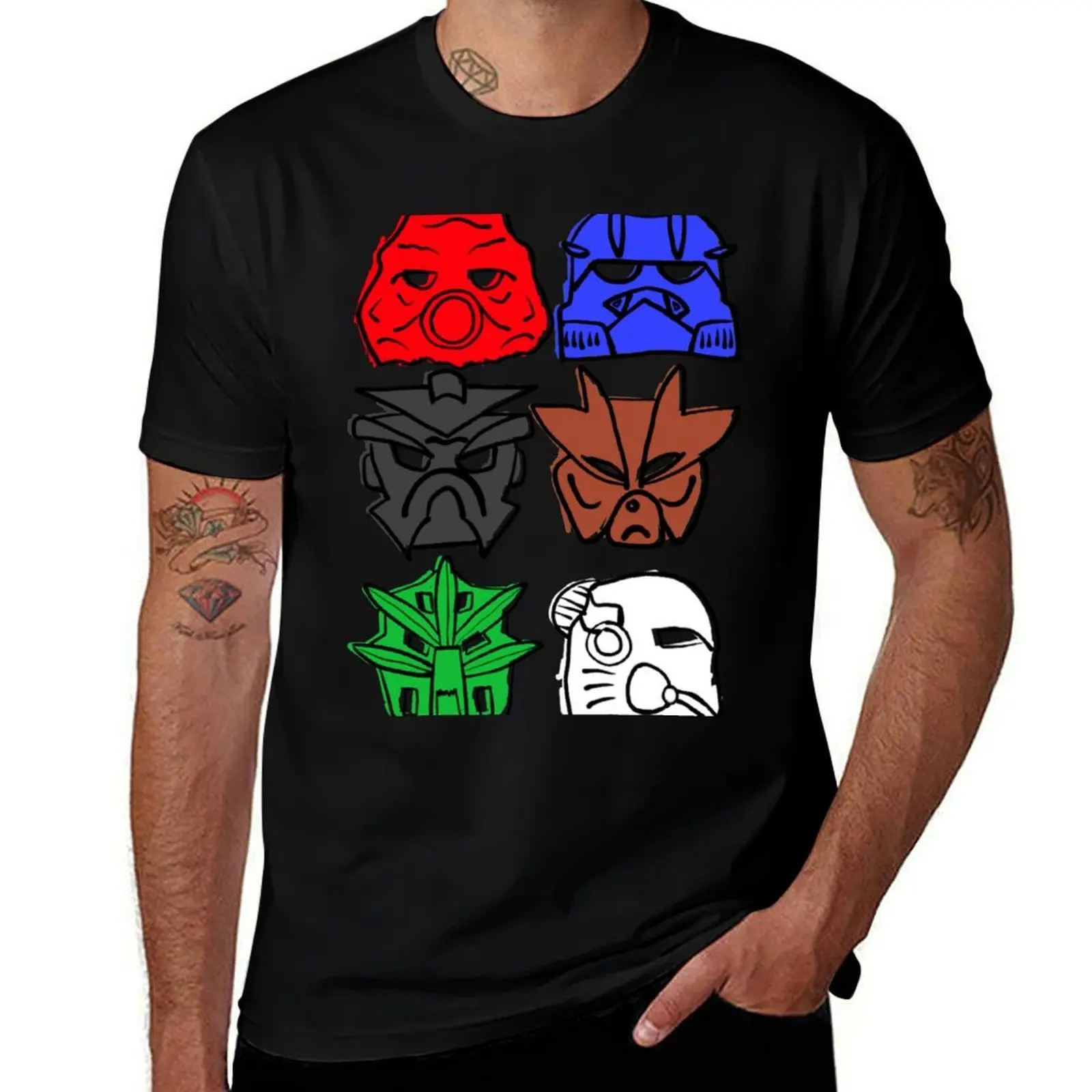 Sketchy Kanohi Nuva T-Shirt printed t shirts for man T-Shirt