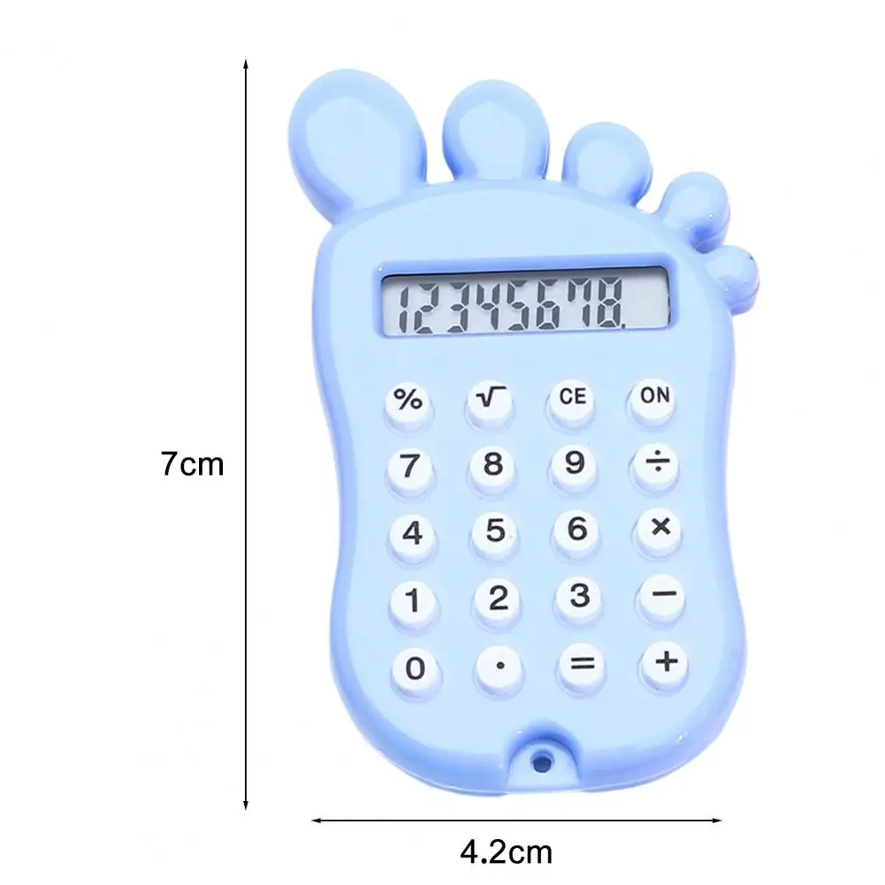 Calculator with High-quality Material Corner Calculator Multifunctional Cute Foot Shape Design Calculator with 8 Digit for Kids