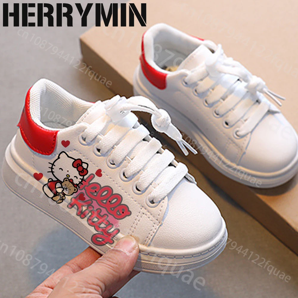 

hello kitty, мягкая детская обувь для скейтбординга для девочек и мальчиков, модные детские кроссовки, студенческая повседневная спортивная обувь с героями мультфильмов, рождественский подарок