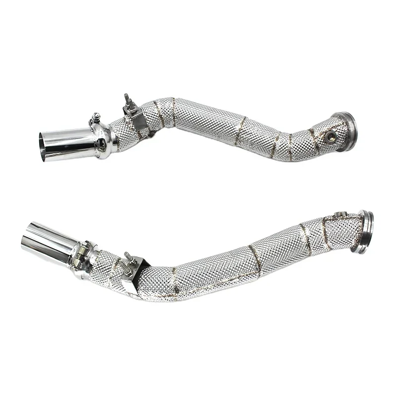 Head Section High flow Pipes branch downpipe Exhaust Pipe with catalyst For Maserati Quattroporte 3.0T 2013-2016